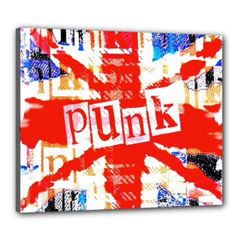 Punk Union Jack Canvas 24  x 20  (Stretched) from ArtsNow.com