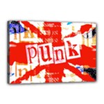 Punk Union Jack Canvas 18  x 12  (Stretched)