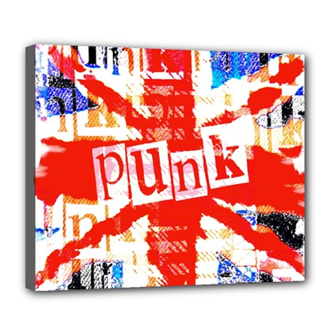 Punk Union Jack Deluxe Canvas 24  x 20  (Stretched) from ArtsNow.com