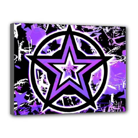 Purple Star Canvas 16  x 12  (Stretched) from ArtsNow.com