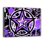 Purple Star Canvas 16  x 12  (Stretched)