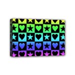 Rainbow Hearts & Stars Mini Canvas 6  x 4  (Stretched)