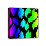 Rainbow Leopard Mini Canvas 4  x 4  (Stretched)