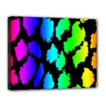 Rainbow Leopard Canvas 14  x 11  (Stretched)
