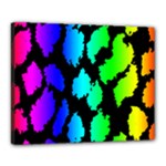 Rainbow Leopard Canvas 20  x 16  (Stretched)