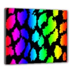 Rainbow Leopard Canvas 24  x 20  (Stretched)
