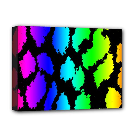 Rainbow Leopard Deluxe Canvas 16  x 12  (Stretched)  from ArtsNow.com
