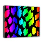 Rainbow Leopard Deluxe Canvas 24  x 20  (Stretched)