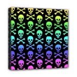 Rainbow Skull and Crossbones  Mini Canvas 8  x 8  (Stretched)