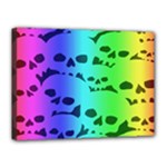 Rainbow Skull Collection Canvas 16  x 12  (Stretched)