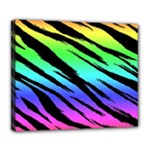 Rainbow Tiger Deluxe Canvas 24  x 20  (Stretched)