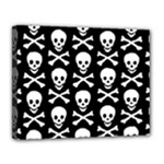 Skull and Crossbones Canvas 14  x 11  (Stretched)