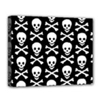 Skull and Crossbones Deluxe Canvas 20  x 16  (Stretched)
