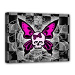 Skull Butterfly Canvas 16  x 12  (Stretched)