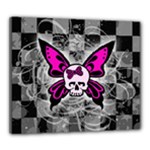 Skull Butterfly Canvas 24  x 20  (Stretched)