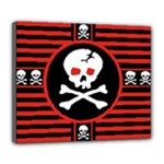 Skull Cross Deluxe Canvas 24  x 20  (Stretched)