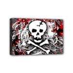 Skull Splatter Mini Canvas 6  x 4  (Stretched)
