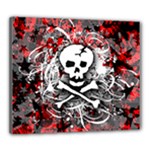 Skull Splatter Canvas 24  x 20  (Stretched)