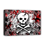 Skull Splatter Deluxe Canvas 18  x 12  (Stretched)