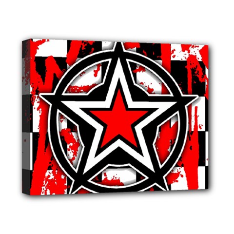 Star Checkerboard Splatter Canvas 10  x 8  (Stretched) from ArtsNow.com