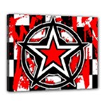 Star Checkerboard Splatter Canvas 20  x 16  (Stretched)