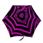 Pink Zebra Mini Folding Umbrella