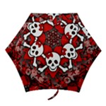 Skull Romance Mini Folding Umbrella