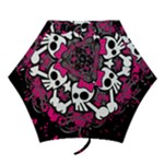 Girly Skull & Crossbones Mini Folding Umbrella