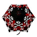 Emo Skull Mini Folding Umbrella