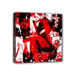 Red Graffiti Mini Canvas 4  x 4  (Stretched)