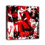Red Graffiti Mini Canvas 6  x 6  (Stretched)