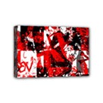 Red Graffiti Mini Canvas 6  x 4  (Stretched)