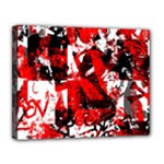 Red Graffiti Canvas 14  x 11  (Stretched)
