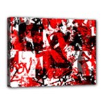 Red Graffiti Canvas 16  x 12  (Stretched)
