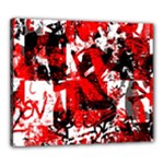 Red Graffiti Canvas 24  x 20  (Stretched)