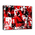 Red Graffiti Deluxe Canvas 20  x 16  (Stretched)