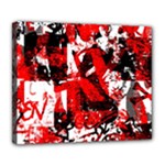 Red Graffiti Deluxe Canvas 24  x 20  (Stretched)