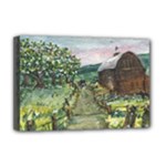 Amish Apple Blossoms -AveHurley ArtRevu.com- Deluxe Canvas 18  x 12  (Stretched)