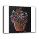 Flowers In Pot   Fran Hoffpauir Canvas 14  x 11  (Stretched)