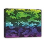 Rainbow Camouflage Deluxe Canvas 16  x 12  (Stretched) 
