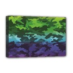 Rainbow Camouflage Deluxe Canvas 18  x 12  (Stretched)