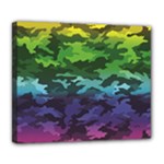 Rainbow Camouflage Deluxe Canvas 24  x 20  (Stretched)