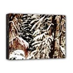 Castle Yard in Winter -AveHurley ArtRevu.com- Deluxe Canvas 16  x 12  (Stretched) 