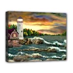 David s Lighthouse -AveHurley ArtRevu.com- Deluxe Canvas 20  x 16  (Stretched)