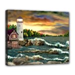 David s Lighthouse -AveHurley ArtRevu.com- Deluxe Canvas 24  x 20  (Stretched)