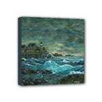 Sailing at Hobson s Lighthouse By Ave Hurley -  Mini Canvas 4  x 4  (Stretched)