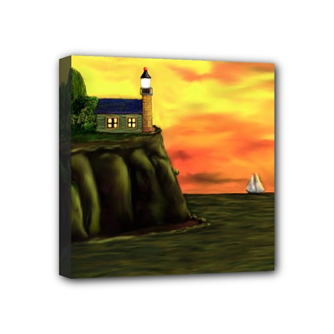 Eddies Sunset by Ave Cosgriff Hurley Mini Canvas 4  x 4  (Stretched) from ArtsNow.com