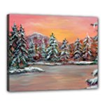Jane s Winter Sunset -AveHurley ArtRevu.com- Canvas 20  x 16  (Stretched)