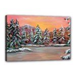 Jane s Winter Sunset -AveHurley ArtRevu.com- Canvas 18  x 12  (Stretched)