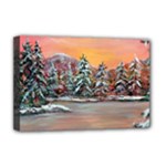 Jane s Winter Sunset -AveHurley ArtRevu.com- Deluxe Canvas 18  x 12  (Stretched)